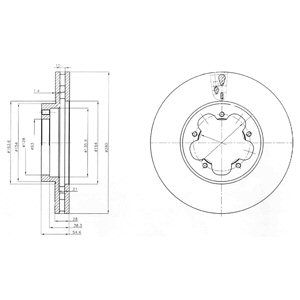 BG4007_диск тормозной передний!\ Ford Transit 2.2TDCi 06>