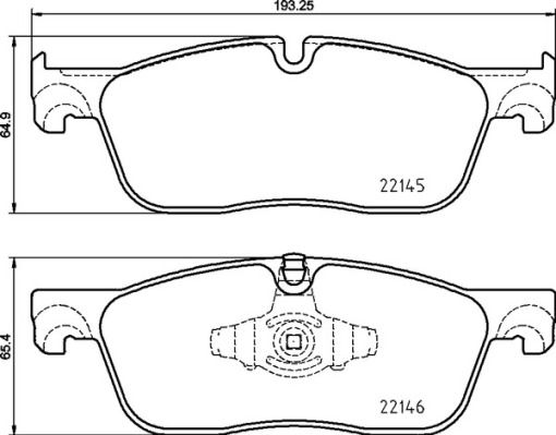 P44026_колодки дисковые передние! XTRA\ Jaguar E-Pace 17>, Land Rover Discovery Sport 2.0-2.0D 14>