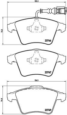 P85081_=1045 11 !колодки дисковые п.\ VW T5/Multivan 2.0/3.2/1.9TDi/2.5TDi 03> диски 16'