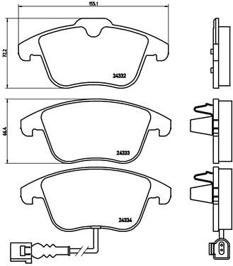 P85112_=1219 21 [5N0698151] !колодки дисковые п.\ VW Tiguan 1.4-2.0TFSi/2.0TDi 09.07>