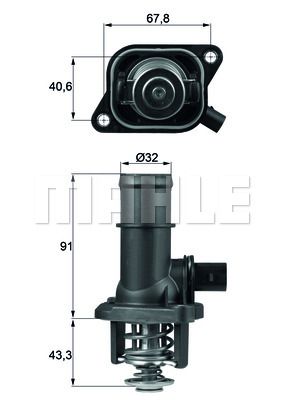 TI 16 105_термостат!\ Audi A3, VW Bora/Golf 1.6-3.2i/1.9-2.0TDi 96>