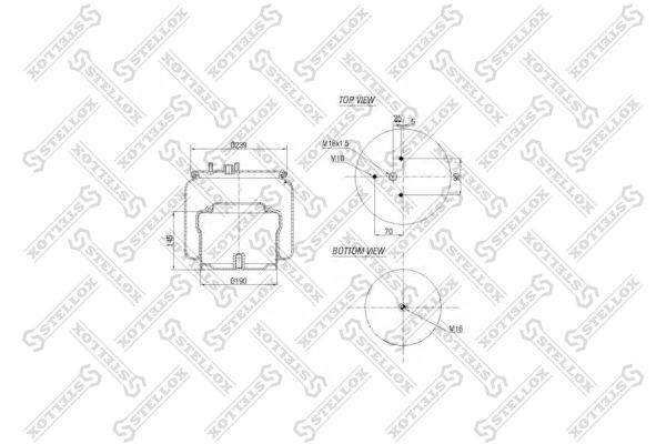 84-00136-SX_пневмоподушка со стаканом!\ DAF F75/85/95CF/IV, XF95/105