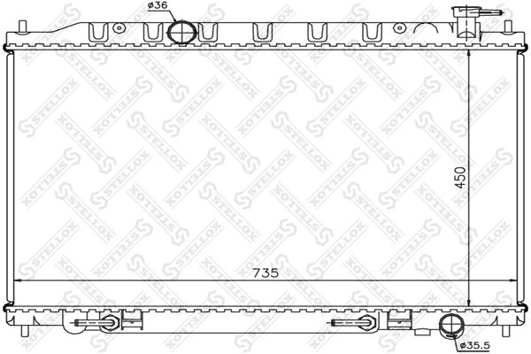 10-25399-SX_радиатор системы охлаждения! АКПП\ Nissan Murano 3.5 04>