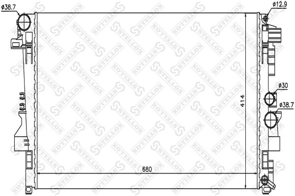 10-25401-SX_радиатор системы охлаждения!\ MB W639 Vito/Viano 3.2/3.7/2.2CDi 03>