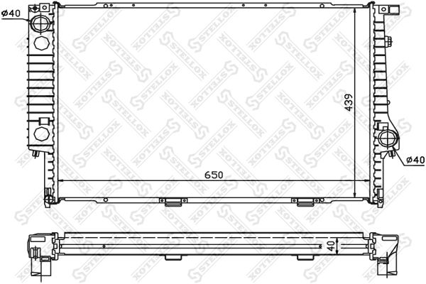 10-25569-SX_радиатор системы охлаждения!\ BMW E31/E32/E34 2.4TD/3.0-5.6 88>