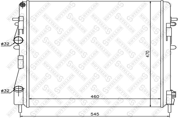 10-26172-SX_радиатор системы охлаждения!\ Renault Kangoo, Nissan Kubistar 1.2-1.9DCi 01>