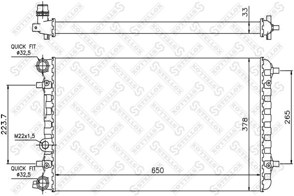 10-26417-SX_радиатор системы охлаждения!\ VW New Beetle 1.4-1.9TDi 98>