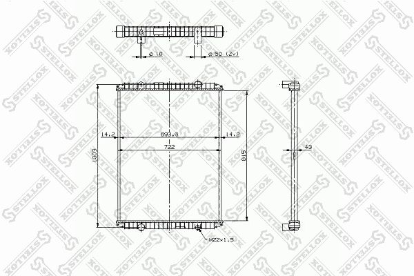 81-03310-SX_радиатор системы охлаждения !пласт./алюм. 915x689x48 \RVI PREMIUM