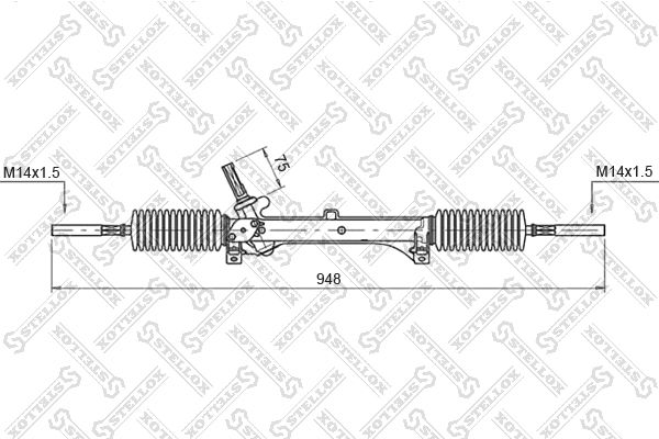 00-35005-SX_рейка рулевая механическая! с рулевыми тягами, 400025\ Peugeot 405 all 87>