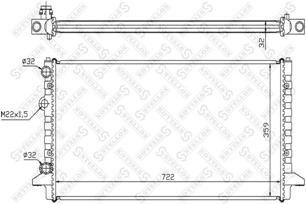 10-25011-SX_радиатор системы охлаждения!\ VW Passat 1.6-2.0/1.9TDi 93>