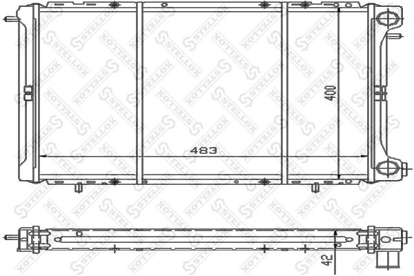 10-25232-SX_радиатор системы охлаждения!\ Renault R19/Trafic 1.8-2.1D 88-97