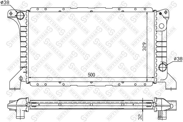 10-25252-SX_радиатор системы охлаждения!\ Ford Transit 2.0/2.5D 91-94