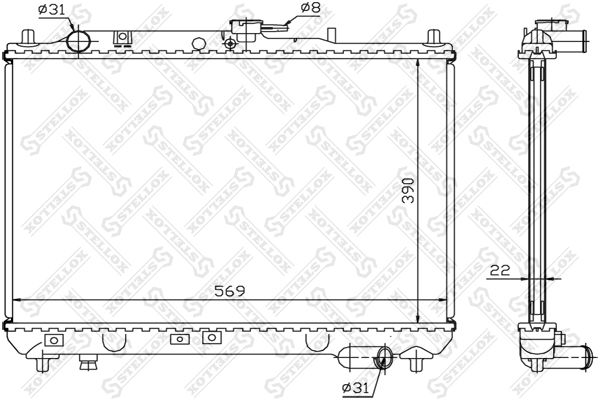 10-25292-SX_радиатор системы охлаждения!\ Mazda 323 1.3-1.8i 89-94