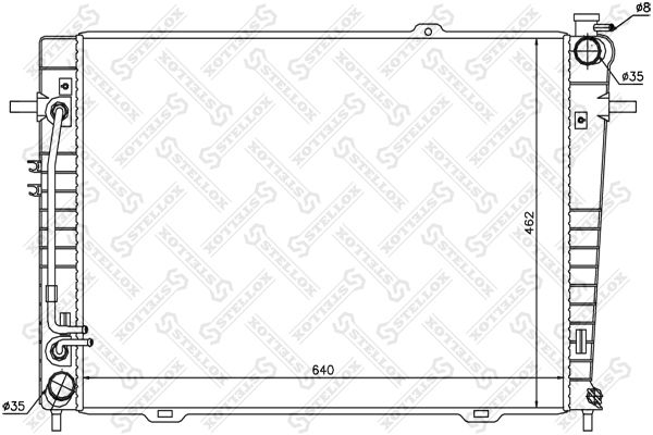 10-25316-SX_радиатор системы охлаждения!\ Hyundai Tucson 2.0, Kia Sportage CRDi 04>