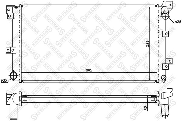 10-25611-SX_радиатор системы охлаждения!\ Chrysler Voyager 2.5TD 95-01