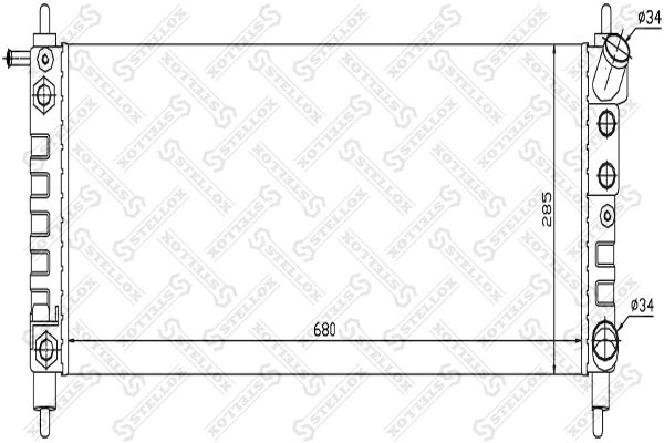 10-26077-SX_радиатор системы охлаждения! АКПП\ Opel Corsa B 1.1-1.2i 97-00