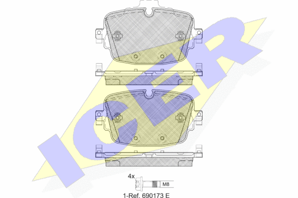 182341_колодки дисковые задние керамические!\ Audi Q7