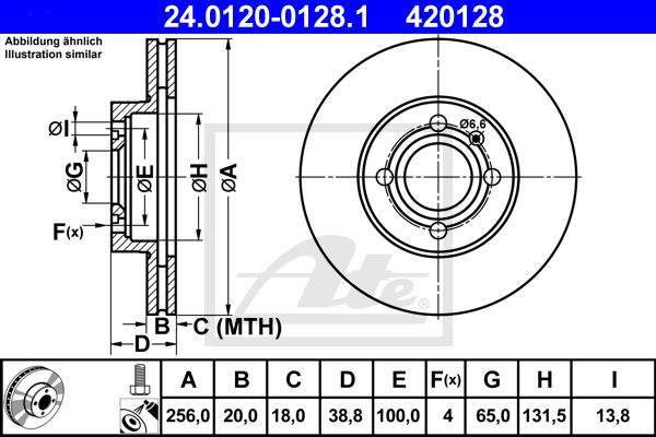 24.0120-0128.1_диск тормозной передний!\ VW Golf/Passat/Vento 1.4-1.9TDi 85>