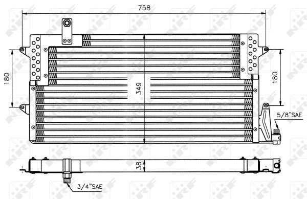 NRF 35534_радиатор кондиционера !\VW Passat 93-96