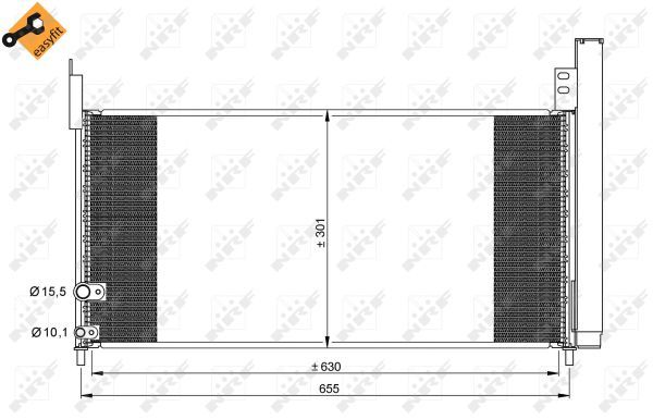 NRF 35863_радиатор кондиционера!\ Toyota Prius ZVW30 1.8 09>