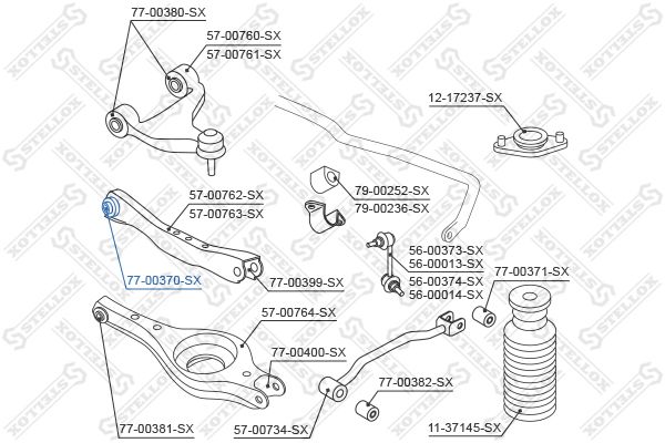 77-00370-SX_сайлентблок рычага зад.подв. !\Nissan Teana 03>/Murano 02>