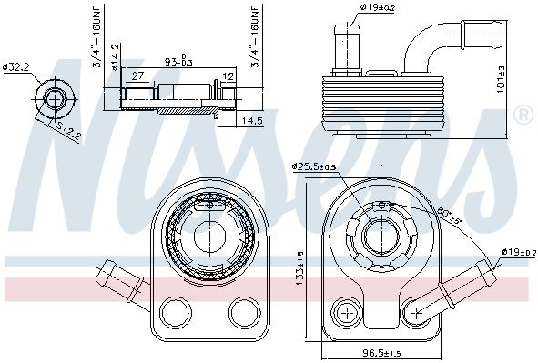 NS90972_радиатор масляный!\ Volvo S60/S80/V40/V60 07>