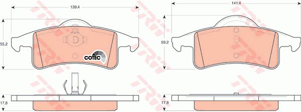 GDB4127_=758 00=FDB1524 [05011970AA] !колодки дисковые з.\ Jeep Grand Cherokee 4.0/4.7/2.7CDi 99-02