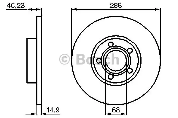 0 986 478 545_диск тормозной передний!\Audi 100/A4/A6 2.0-2.5TDi 90>