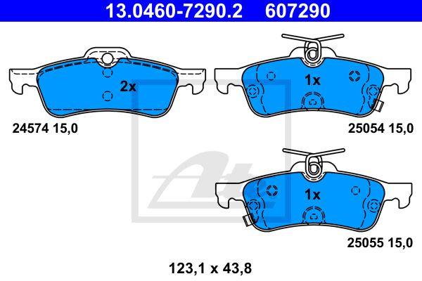 13.0460-7290.2_колодки дисковые задние!\ Toyota Yaris 1.0VVT-i/1.3VVT-i/D-4D 06>