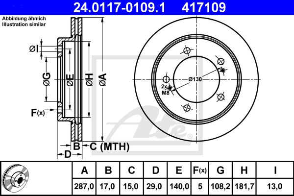 24.0117-0109.1_диск тормозной передний!\ Suzuki Grand Vitara 1.6/2.0 98>