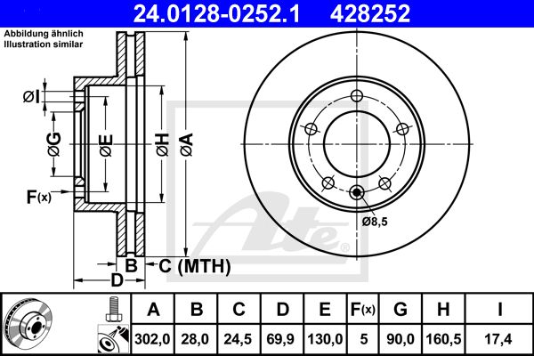 24.0128-0252.1_диск тормозной передний!\ Renault Master III 2.3dCi 02.10>