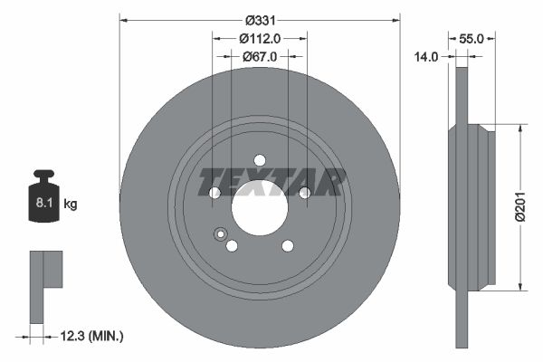 92103303_диск тормозной задний!\ MB W163 3.2-4.0CDi 98>