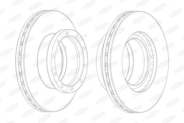 BCR145A_диск торм !вентил 430/211x45/132.5 10n-238-M14x1.5 \MB Actros , КАМАЗ