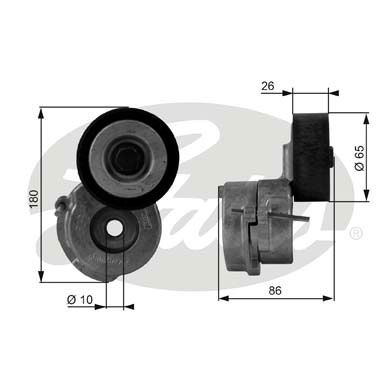 T38440_ролик натяжной!\ Fiat Grande Punto 1.3D 05>, Opel Agila/Astra/Combo/Corsa 1.3CDTi 03>