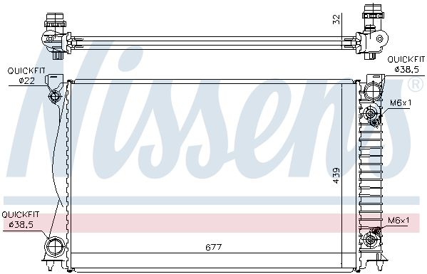 NS60233A_радиатор системы охлаждения!\ Audi A6 2.7-3.0TDi Quattro 04>