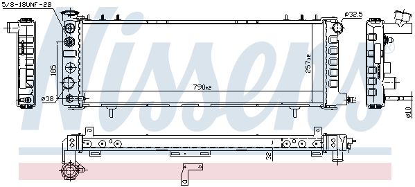 NS609881_радиатор системы охлаждения!\ JEEP Cherokee 2.5/4.0 84-01