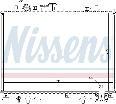 NS62892_радиатор системы охлаждения! МКПП\ Mitsubishi L200 2.5TD 96-01