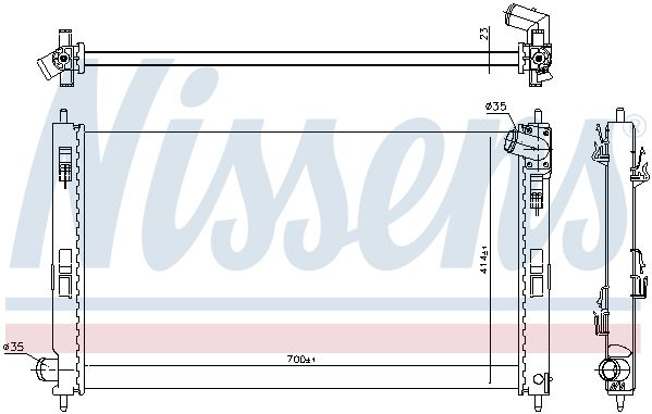 NS628952_радиатор системы охлаждения!\ Mitsubishi Lancer 1.5-2.0i 16V/2.0DiD 07>