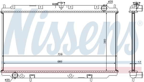 NS62927A_радиатор системы охлаждения!\ Nissan Primera 1.6/2.0 16V 96>