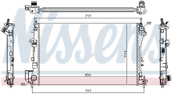 NS63024A_радиатор системы охлаждения! С АС МКПП\ Opel Vectra/Signum 1.8i 02>