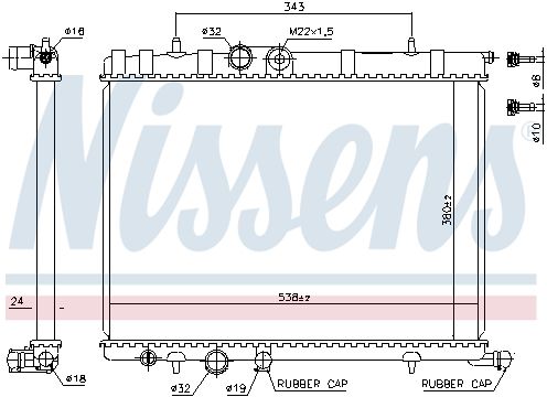 NS63502A_радиатор системы охлаждения!\ Citroen C4, Peugeot 307 1.4 03>