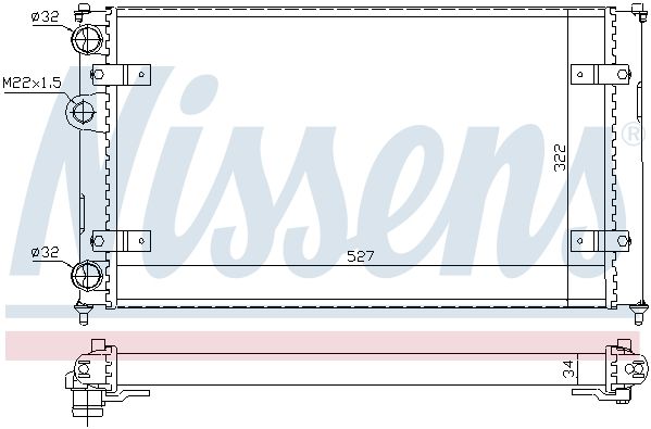 NS639951_радиатор системы охлаждения! без AC\ Seat Cordoba, VW Polo 1.4i-1.9SDi 93>