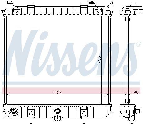 NS64309_радиатор системы охлаждения! АКПП\ ROVER Range Rover 2.5TD 94-02