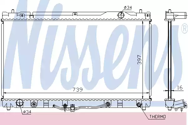 NS64633_радиатор системы охлаждения! АКПП\ Toyota Camry/ES300 3.0 02>