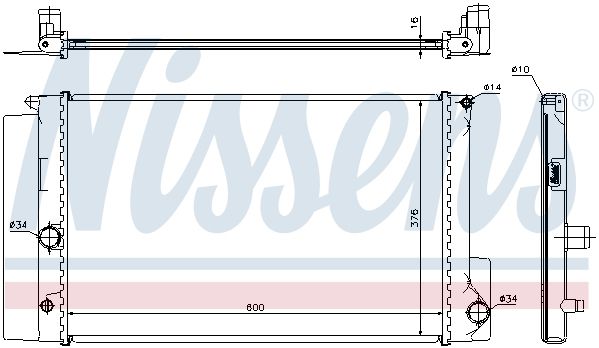 NS64692_радиатор системы охлаждения!\ Toyota Auris/Corolla/Verso/Avensis 1.4-2.0 05>