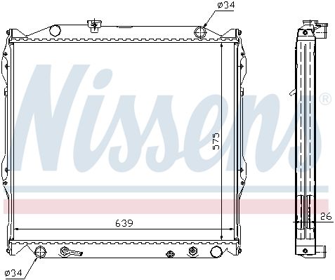 NS647551_радиатор системы охлаждения! АКПП\ Toyota Land Cruiser 90 3.4 96>