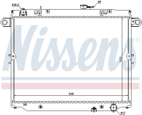 NS64882_радиатор системы охлаждения! АКПП\ Toyota Landcruiser 4.7i 32V 98-02