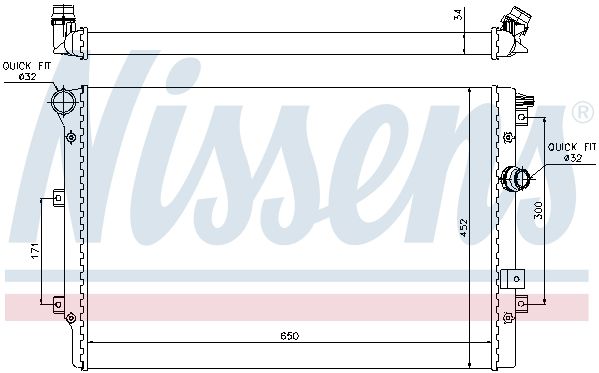 NS65015_радиатор системы охлаждения!\ VW Tiguan 1.4-2.0 TSi