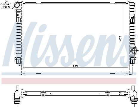 NS65302_радиатор системы охлаждения!\ Audi A3, Seat Leon, Skoda Octavia, VW Golf 1.8/2.0TFSi 12>