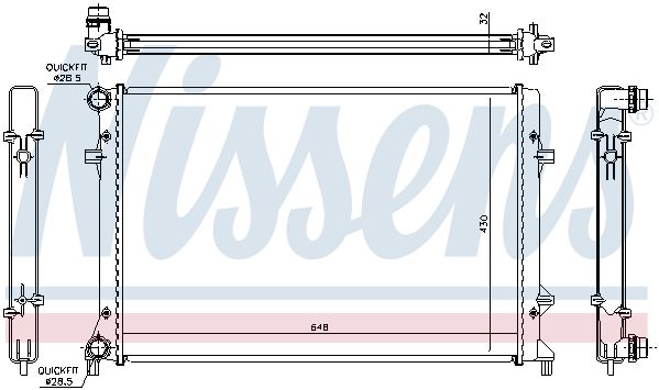 NS65307_радиатор системы охлаждения! АКПП\ VW Passat VII 3.2i 24V 05>